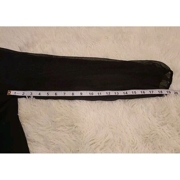 Joie Women's Balloon Sleeve Dress Sheer Black Small NWOT Dark Academia Button Up - Picture 10 of 11
